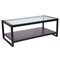 Flash Furniture 47.25&#x22; Black and Brown Contemporary Rectangle Coffee Table